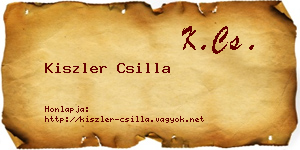 Kiszler Csilla névjegykártya